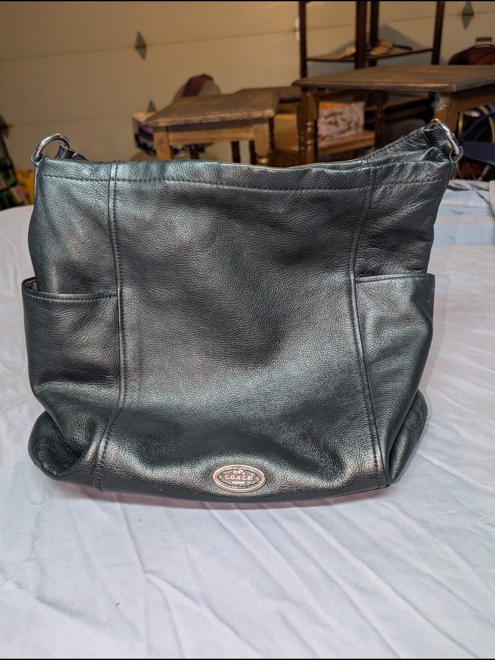 Coach Black Leather Hobo Bag - Picture 9 of 14